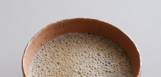 Maple Hojicha Latte made with coconut milk
